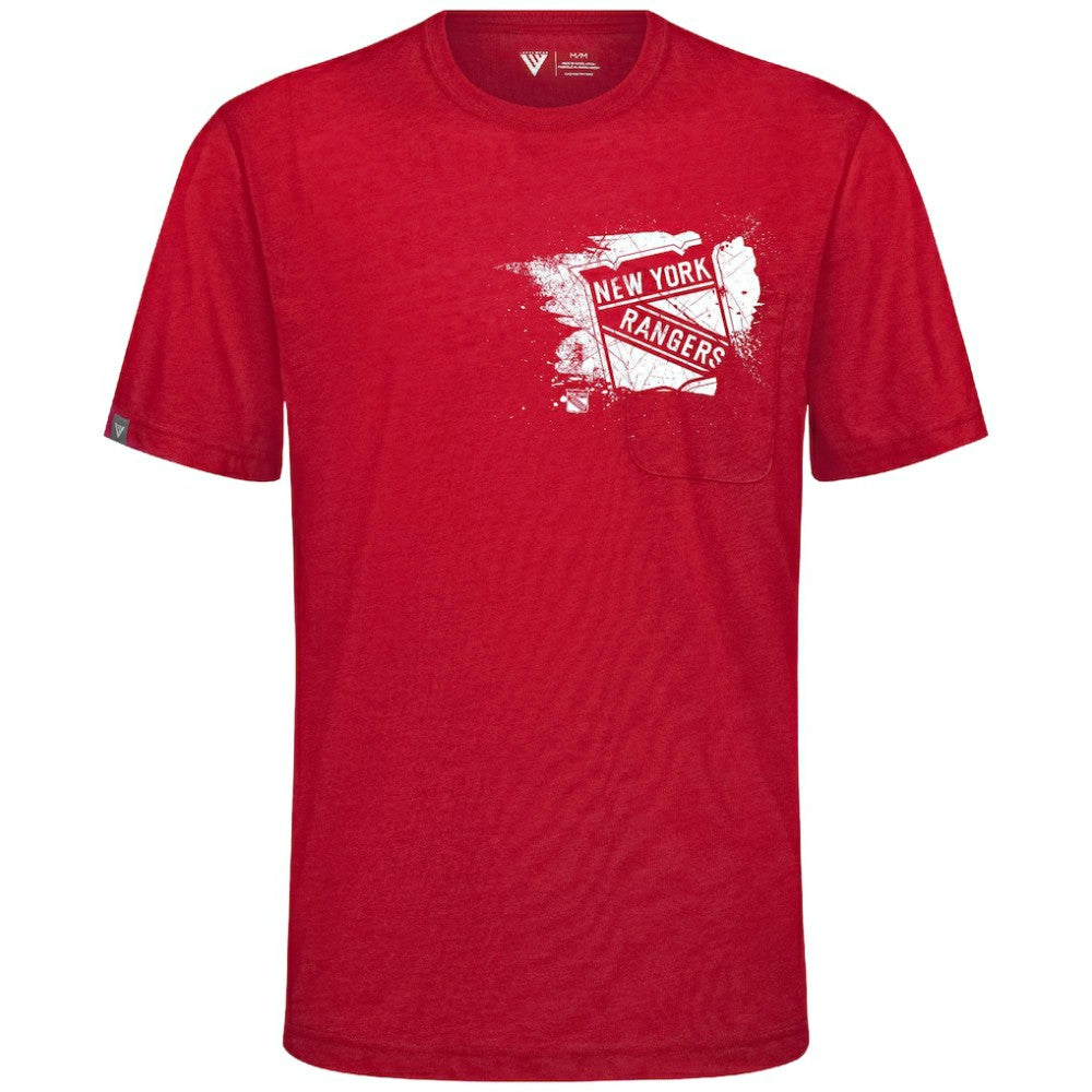 New York Rangers Levelwear Focal Blasted T-Shirt - Red - NHL 203091876
