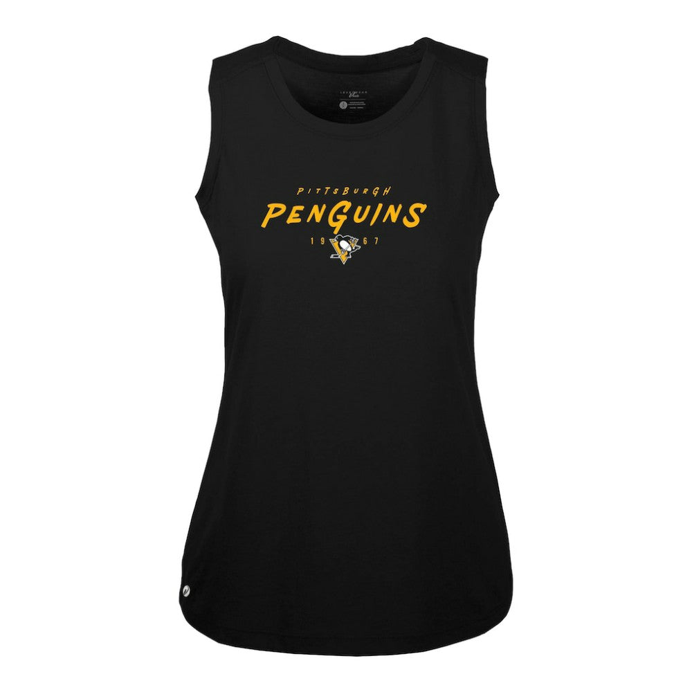 Pittsburgh Penguins Levelwear Women's Macy Scratched Tank Top - Black - NHL 203091886