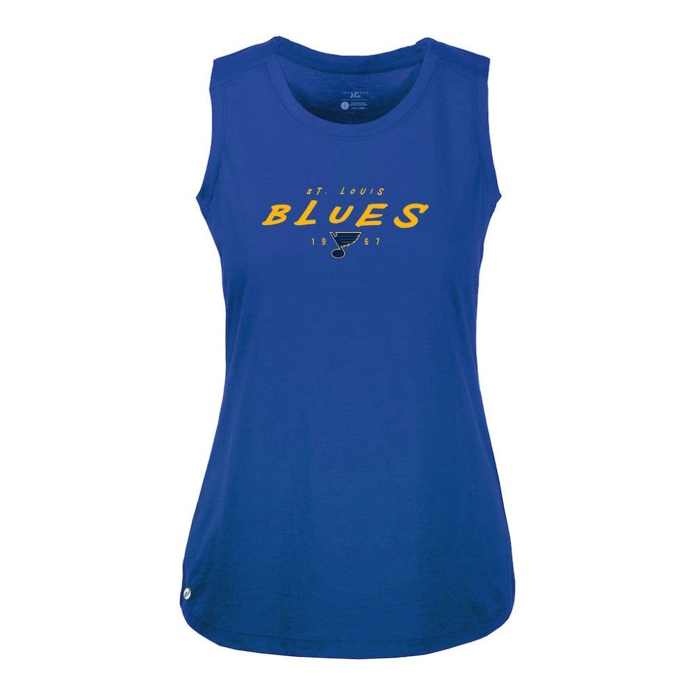 St. Louis Blues Levelwear Women's Macy Scratched Tank Top - Royal - NHL 203091904