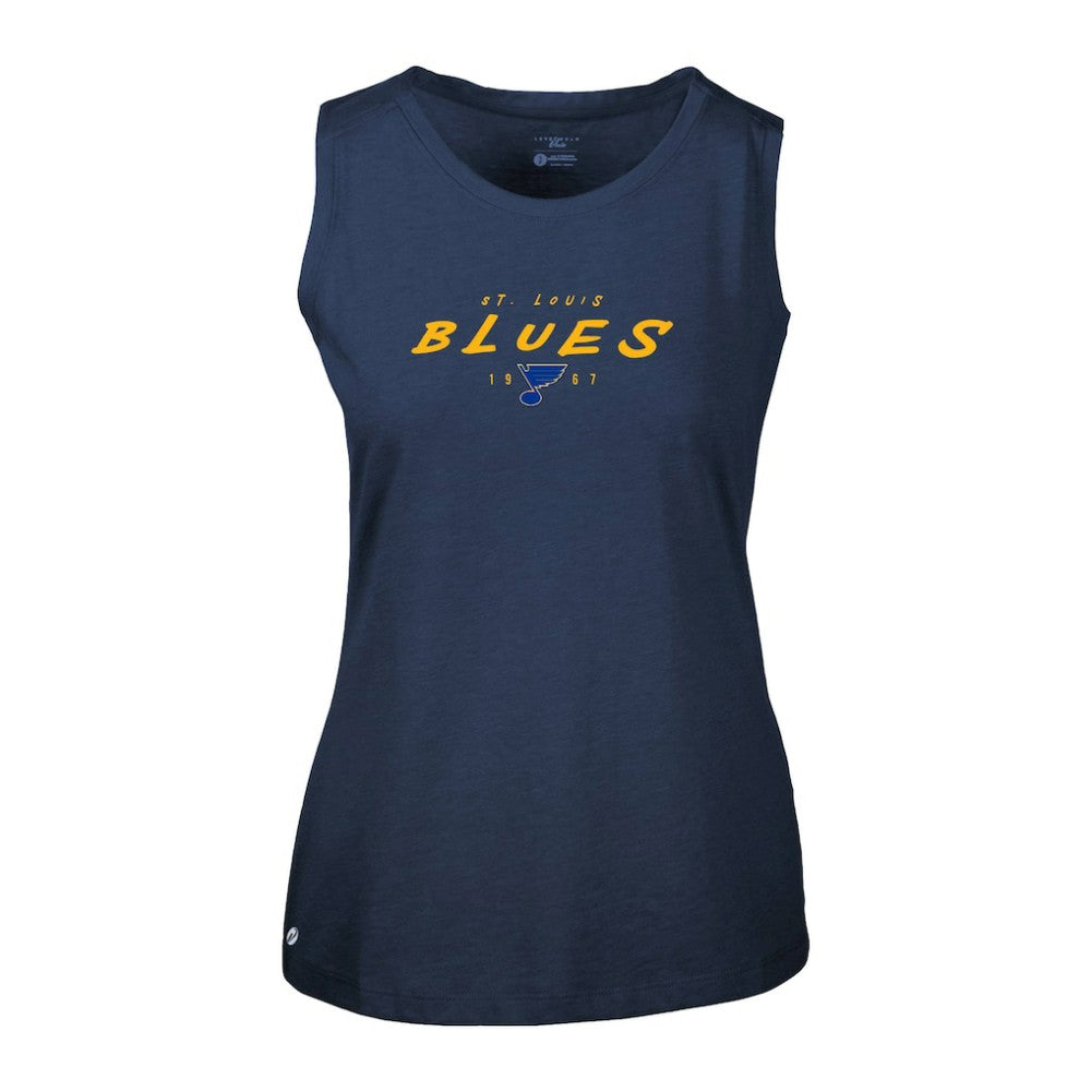 St. Louis Blues Levelwear Women's Macy Scratched Tank Top - Navy - NHL 203091905