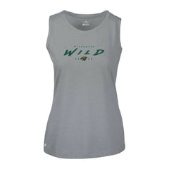 Minnesota Wild Levelwear Women's Macy Scratched Tank Top - Gray - NHL 203091908