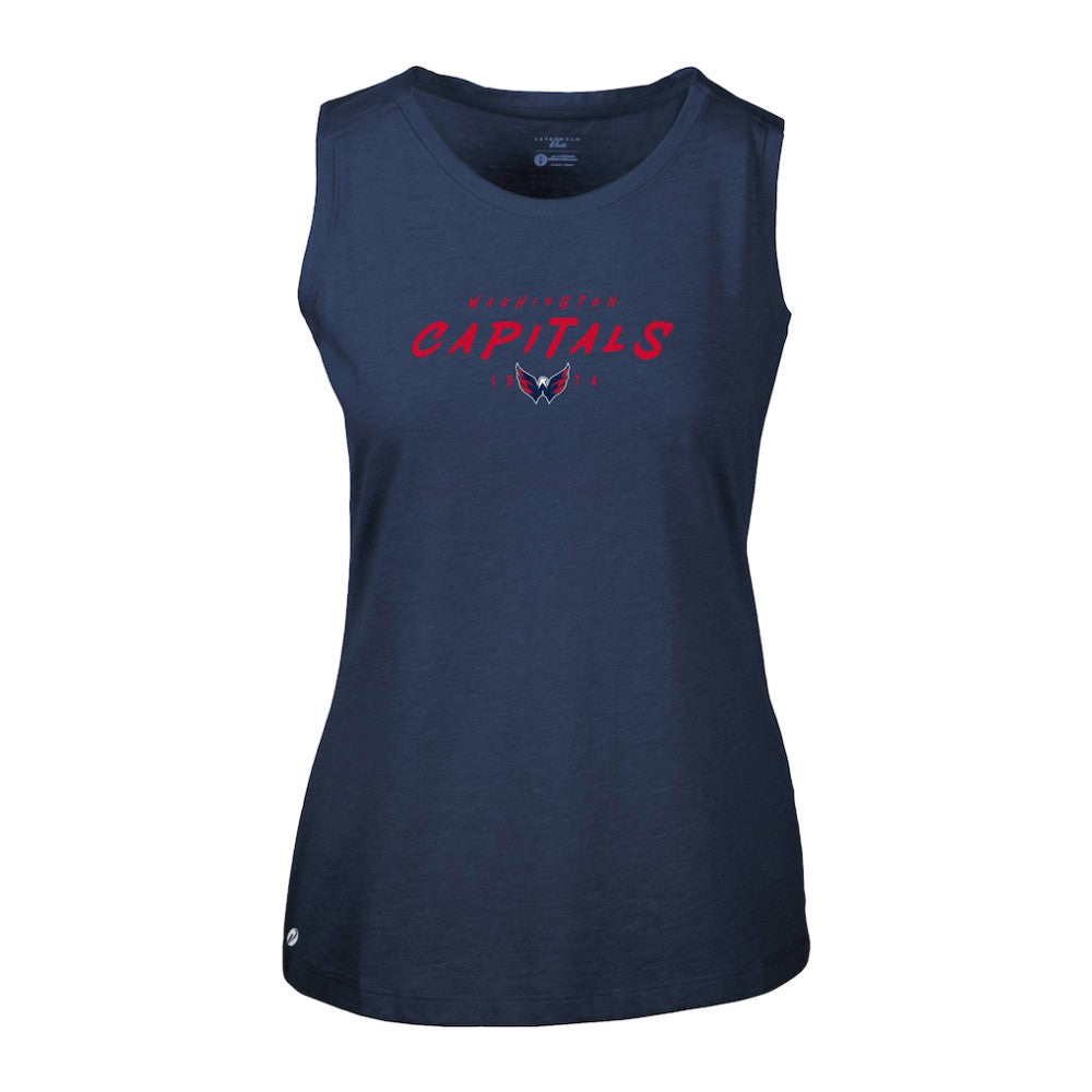 Washington Capitals Levelwear Women's Macy Scratched Tank Top - Navy - NHL 203091915