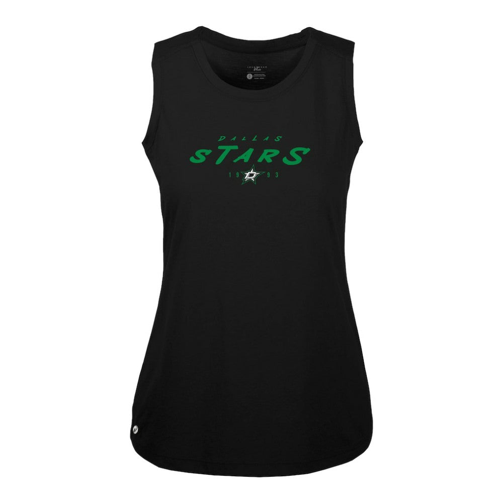 Dallas Stars Levelwear Women's Macy Scratched Tank Top - Black - NHL 203091917