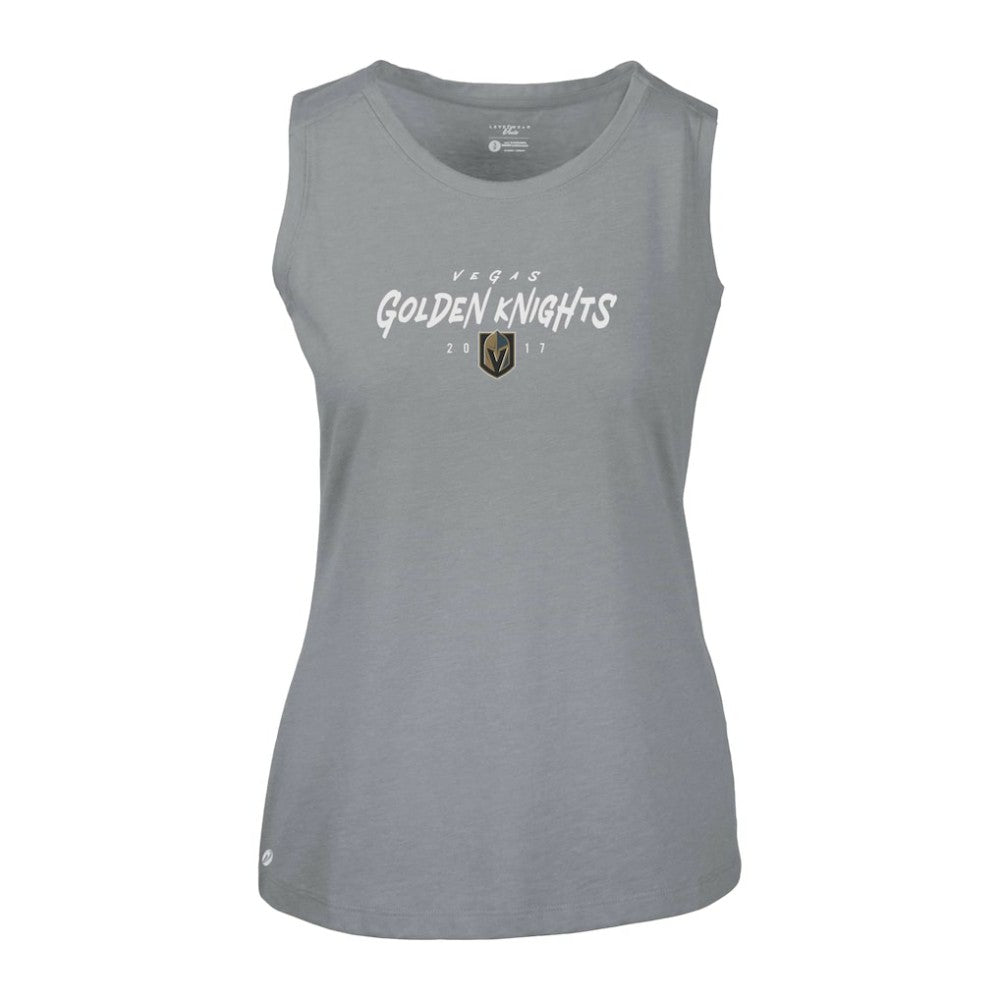 Vegas Golden Knights Levelwear Women's Macy Scratched Tank Top - Gray - NHL 203091925