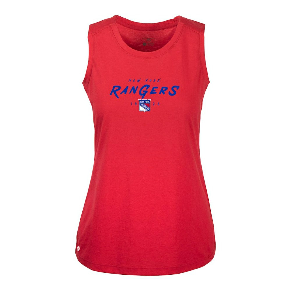 New York Rangers Levelwear Women's Macy Scratched Tank Top - Red - NHL 203091936