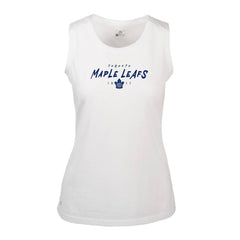 Toronto Maple Leafs Levelwear Women's Macy Scratched Tank Top - White - NHL 203091939