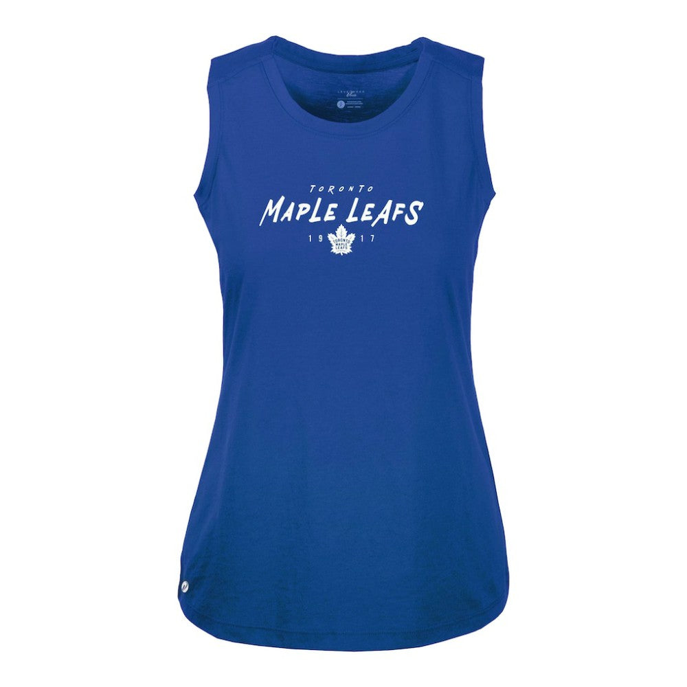 Toronto Maple Leafs Levelwear Women's Macy Scratched Tank Top - Royal - NHL 203091940