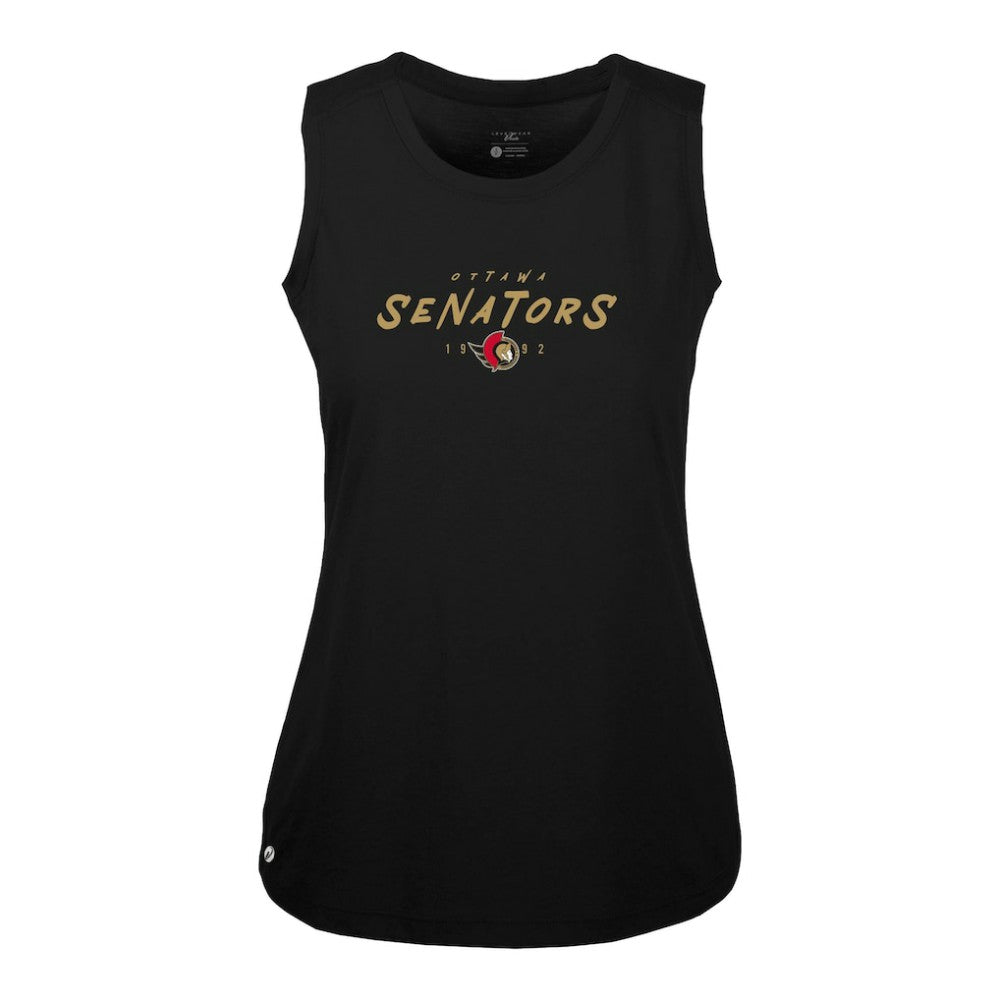 Ottawa Senators Levelwear Women's Macy Scratched Tank Top - Black - NHL 203091941