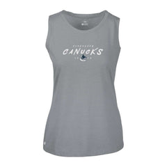 Vancouver Canucks Levelwear Women's Macy Scratched Tank Top - Gray - NHL 203091945