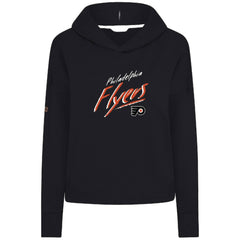 Philadelphia Flyers Levelwear Women's Sweet Sizzle Tri-Blend Cropped Pullover Hoodie - Black - NHL 203092218