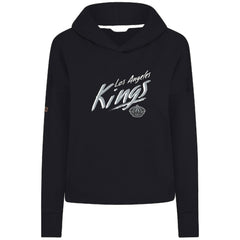 Los Angeles Kings Levelwear Women's Sweet Sizzle Tri-Blend Cropped Pullover Hoodie - Black - NHL 203092225