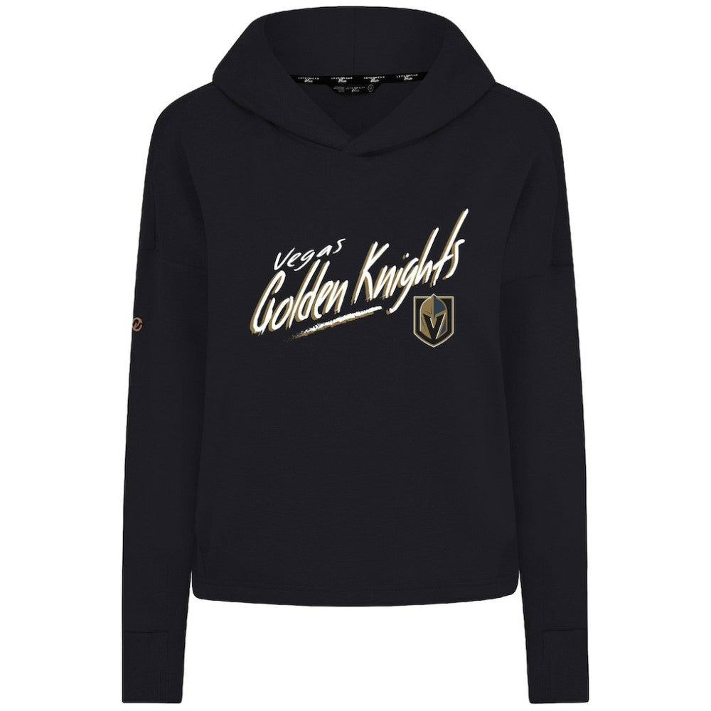 Vegas Golden Knights Levelwear Women's Sweet Sizzle Tri-Blend Cropped Pullover Hoodie - Black - NHL 203092229
