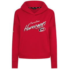 Carolina Hurricanes Levelwear Women's Sweet Sizzle Tri-Blend Cropped Pullover Hoodie - Red - NHL 203092233