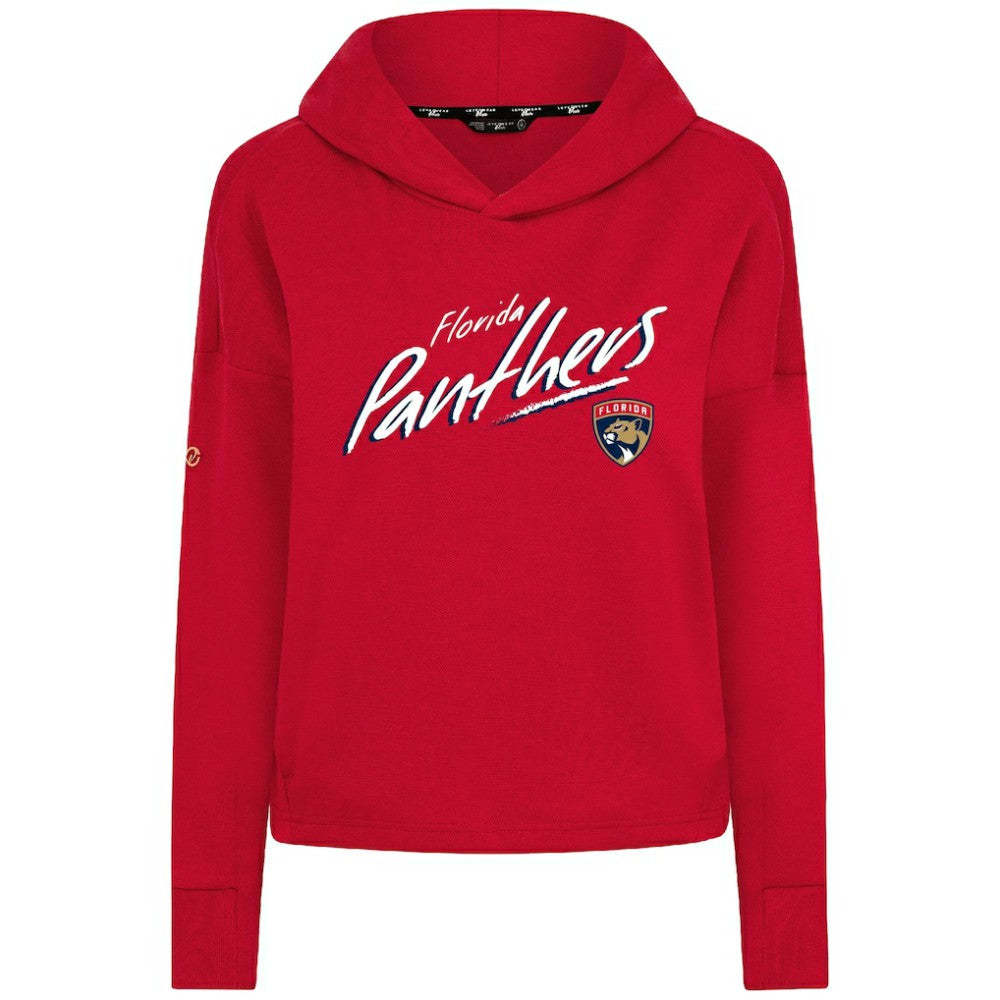 Florida Panthers Levelwear Women's Sweet Sizzle Tri-Blend Cropped Pullover Hoodie - Red - NHL 203092236