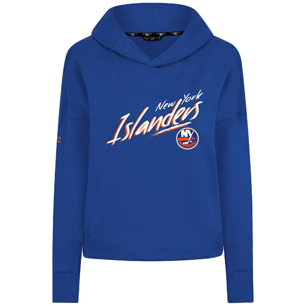 New York Islanders Levelwear Women's Sweet Sizzle Tri-Blend Cropped Pullover Hoodie - Royal - NHL 203092238