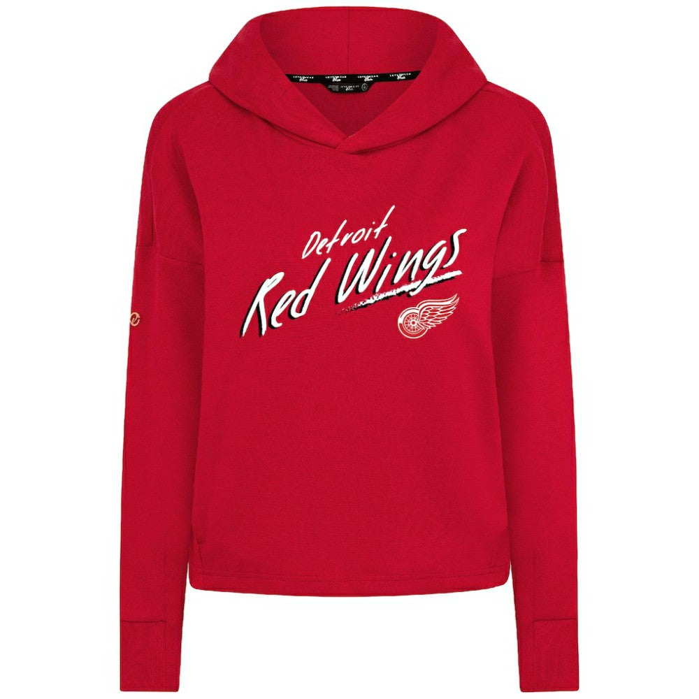 Detroit Red Wings Levelwear Women's Sweet Sizzle Tri-Blend Cropped Pullover Hoodie - Red - NHL 203092240