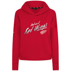 Detroit Red Wings Levelwear Women's Sweet Sizzle Tri-Blend Cropped Pullover Hoodie - Red - NHL 203092240