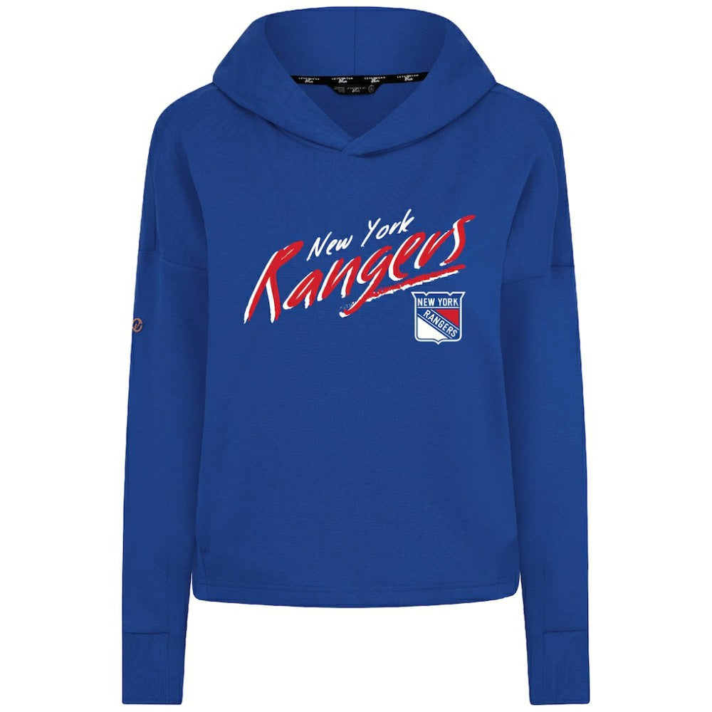 New York Rangers Levelwear Women's Sweet Sizzle Tri-Blend Cropped Pullover Hoodie - Royal - NHL 203092242
