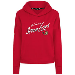 Ottawa Senators Levelwear Women's Sweet Sizzle Tri-Blend Cropped Pullover Hoodie - Red - NHL 203092249