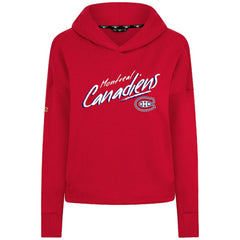 Montreal Canadiens Levelwear Women's Sweet Sizzle Tri-Blend Cropped Pullover Hoodie - Red - NHL 203092250
