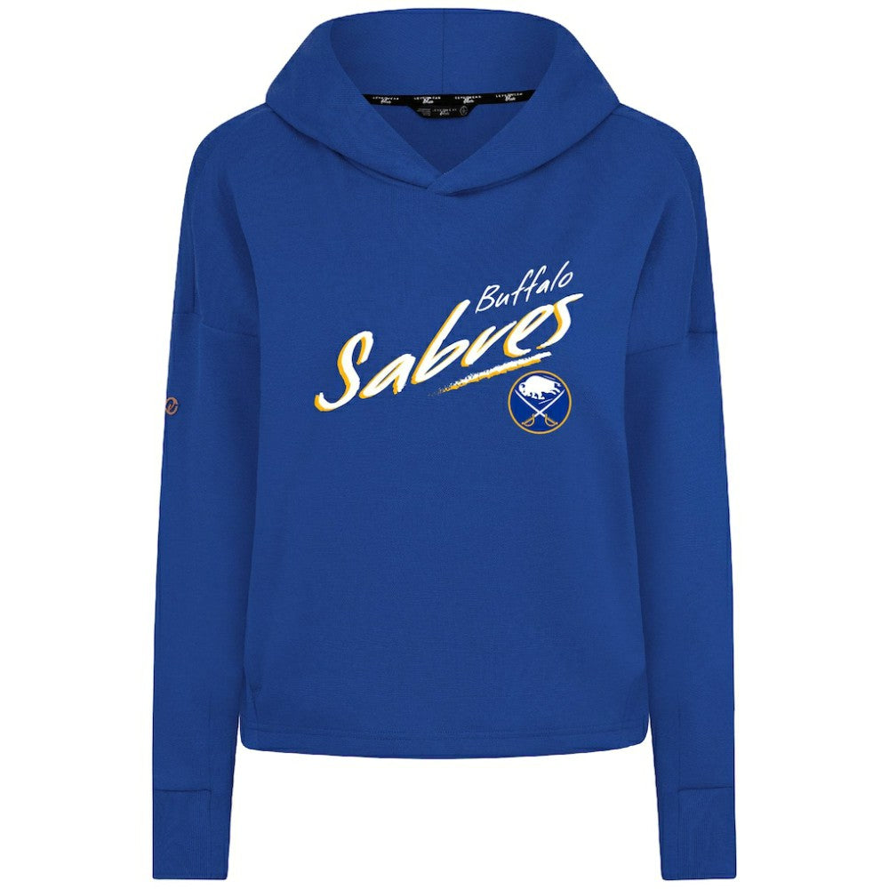 Buffalo Sabres Levelwear Women's Sweet Sizzle Tri-Blend Cropped Pullover Hoodie - Royal - NHL 203092253