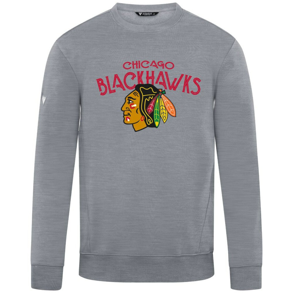 Chicago Blackhawks Levelwear Zane Mission Sweatshirt - Gray - NHL 203092330