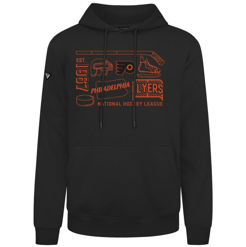 Philadelphia Flyers Levelwear Podium Campaign Pullover Hoodie - Black - NHL 203092400