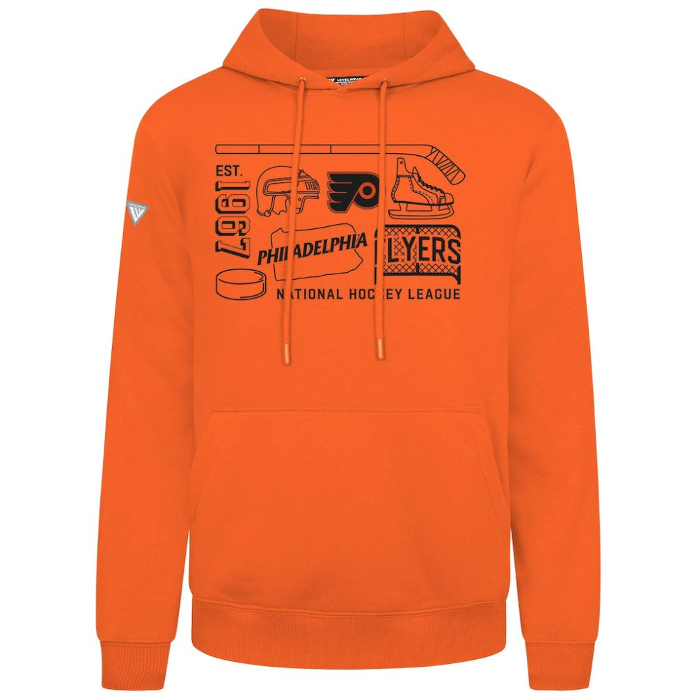 Philadelphia Flyers Levelwear Podium Campaign Pullover Hoodie - Orange - NHL 203092401