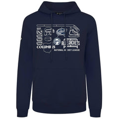 Columbus Blue Jackets Levelwear Podium Campaign Pullover Hoodie - Navy - NHL 203092404