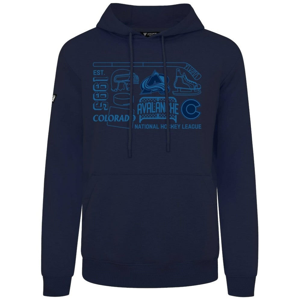 Colorado Avalanche Levelwear Podium Campaign Pullover Hoodie - Navy - NHL 203092411