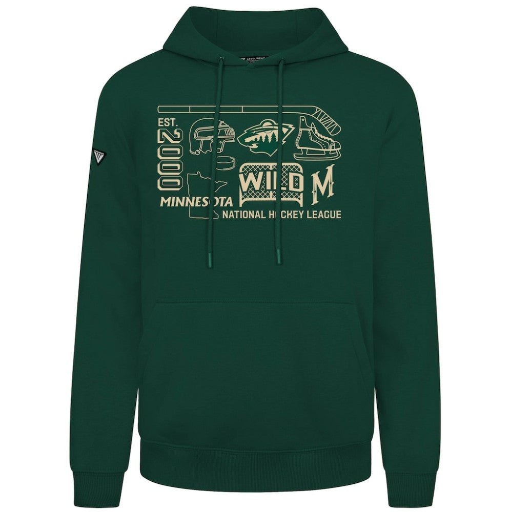 Minnesota Wild Levelwear Podium Campaign Pullover Hoodie - Green - NHL 203092412