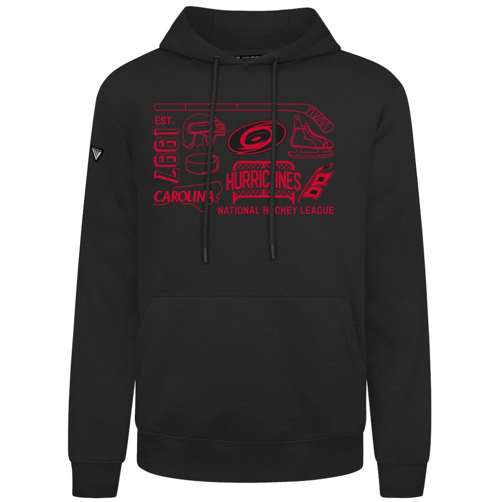 Carolina Hurricanes Levelwear Podium Campaign Pullover Hoodie - Black - NHL 203092414