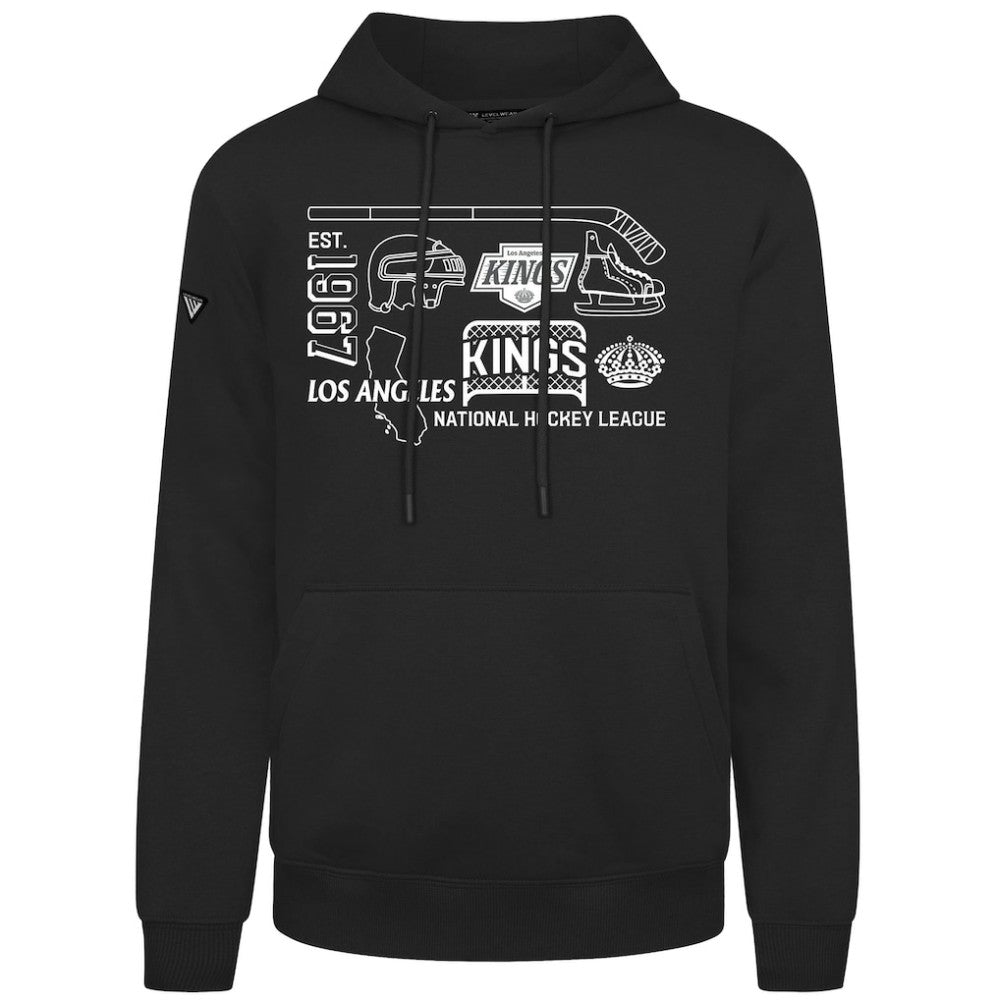 Los Angeles Kings Levelwear Podium Campaign Pullover Hoodie - Black - NHL 203092416