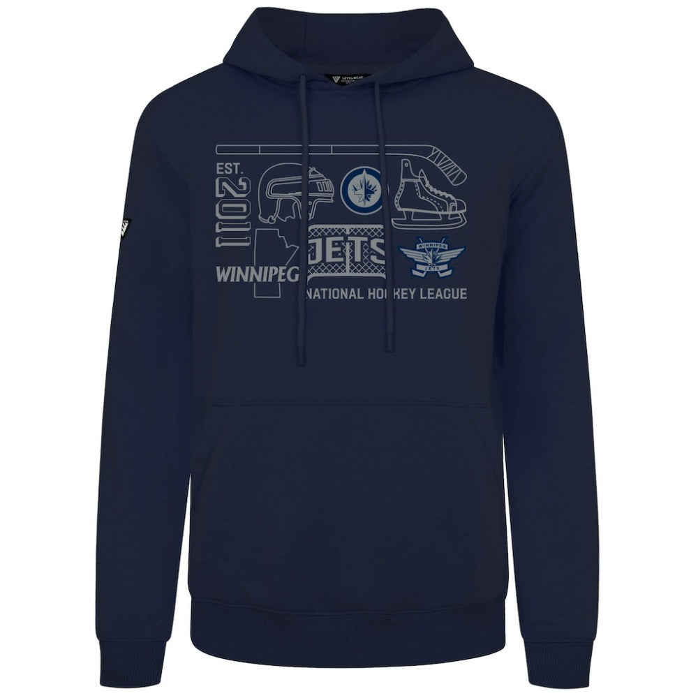 Winnipeg Jets Levelwear Podium Campaign Pullover Hoodie - Navy - NHL 203092419