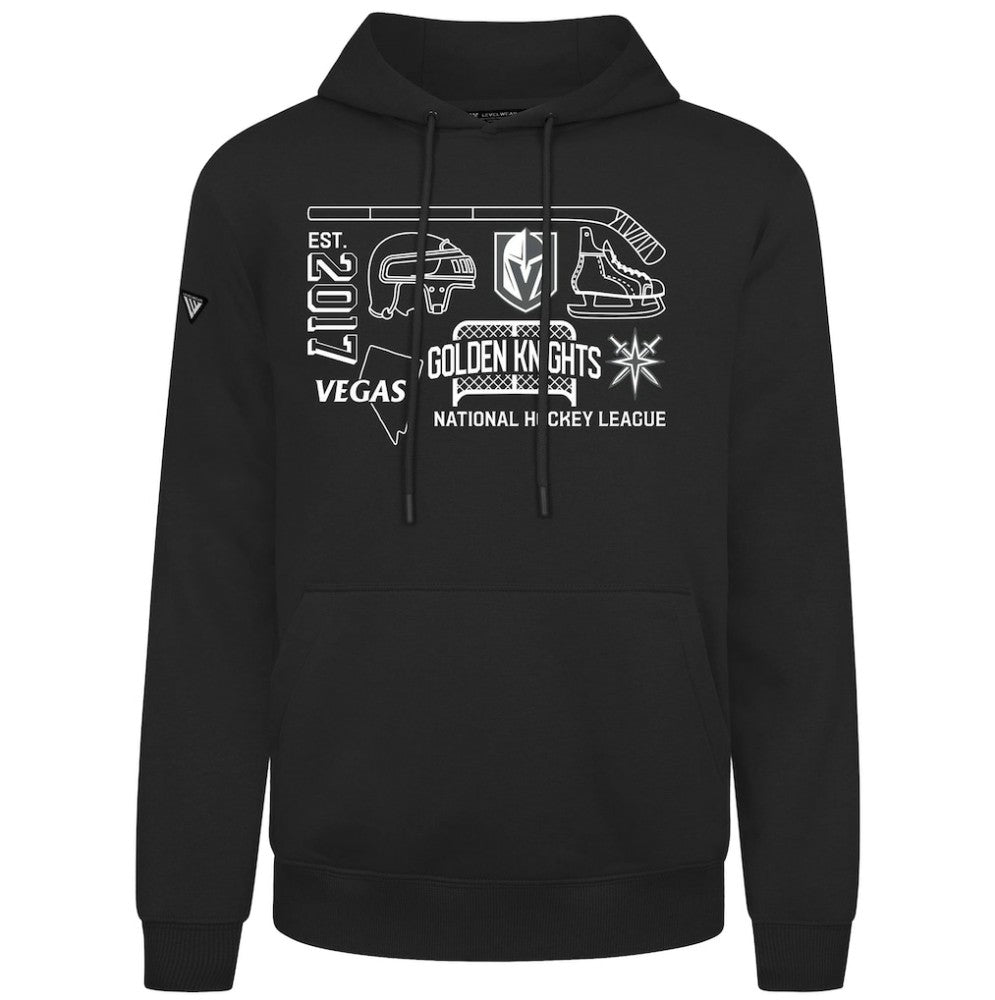 Vegas Golden Knights Levelwear Podium Campaign Pullover Hoodie - Black - NHL 203092421