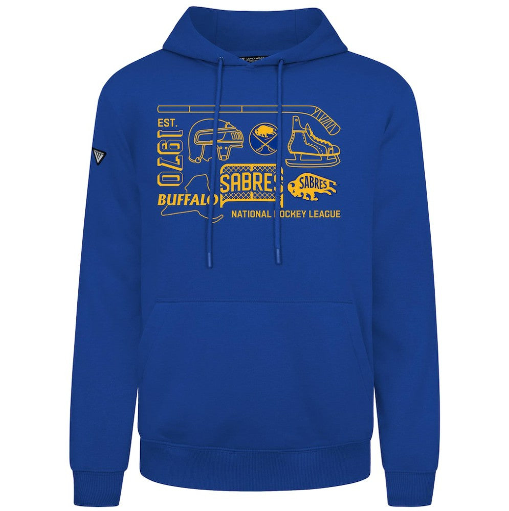 Buffalo Sabres Levelwear Podium Campaign Pullover Hoodie - Royal - NHL 203092431