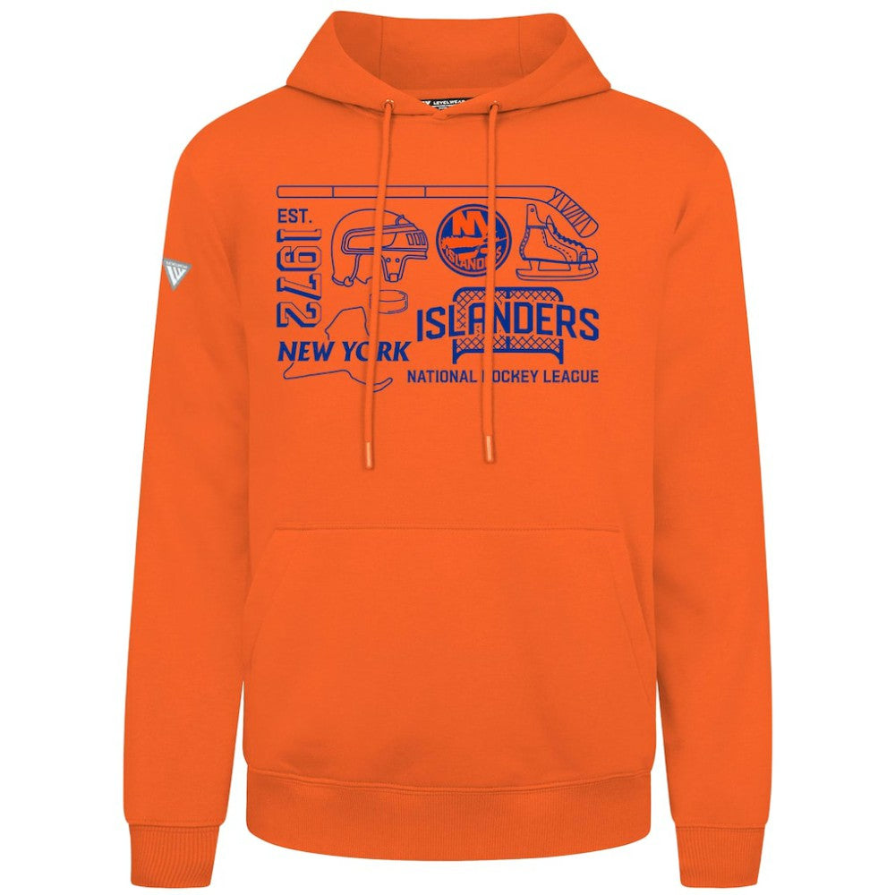 New York Islanders Levelwear Podium Campaign Pullover Hoodie - Orange - NHL 203092437