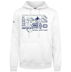 Vancouver Canucks Levelwear Podium Campaign Pullover Hoodie - White - NHL 203092439