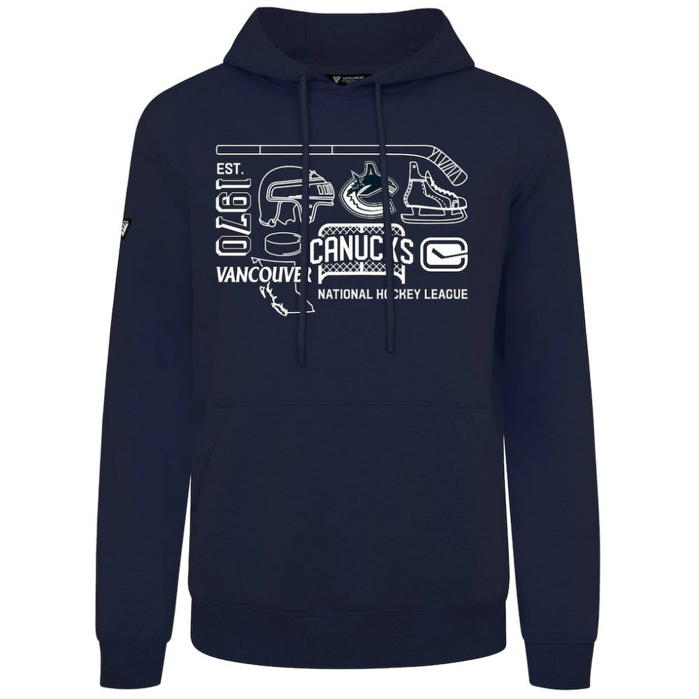 Vancouver Canucks Levelwear Podium Campaign Pullover Hoodie - Navy - NHL 203092441