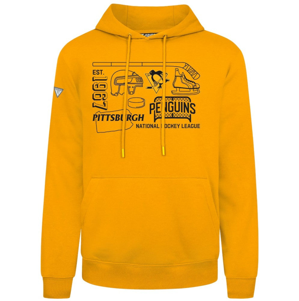 Pittsburgh Penguins Levelwear Podium Campaign Pullover Hoodie - Gold - NHL 203092445