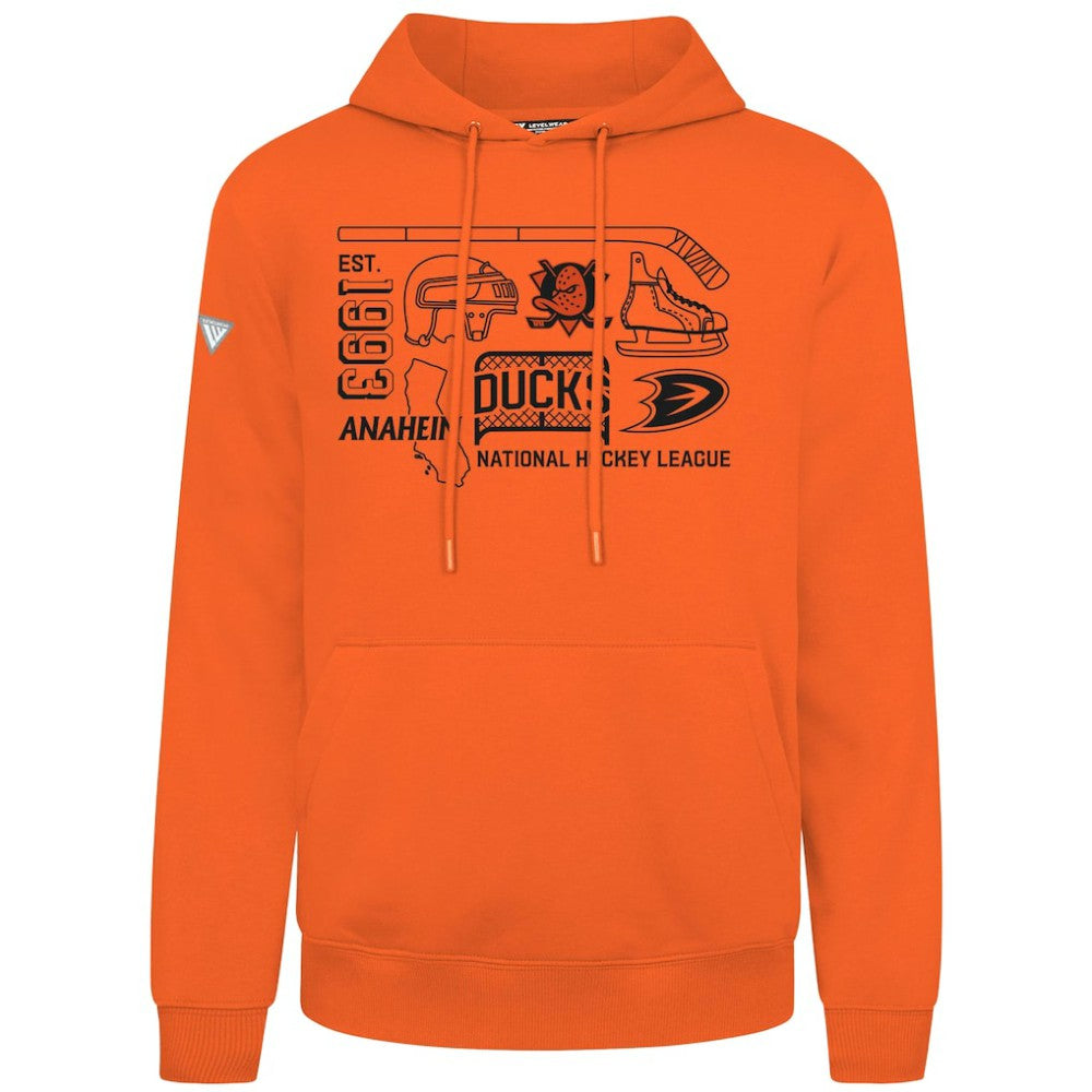 Anaheim Ducks Levelwear Podium Campaign Pullover Hoodie - Orange - NHL 203092449
