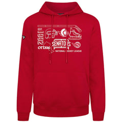 Ottawa Senators Levelwear Podium Campaign Pullover Hoodie - Red - NHL 203092453