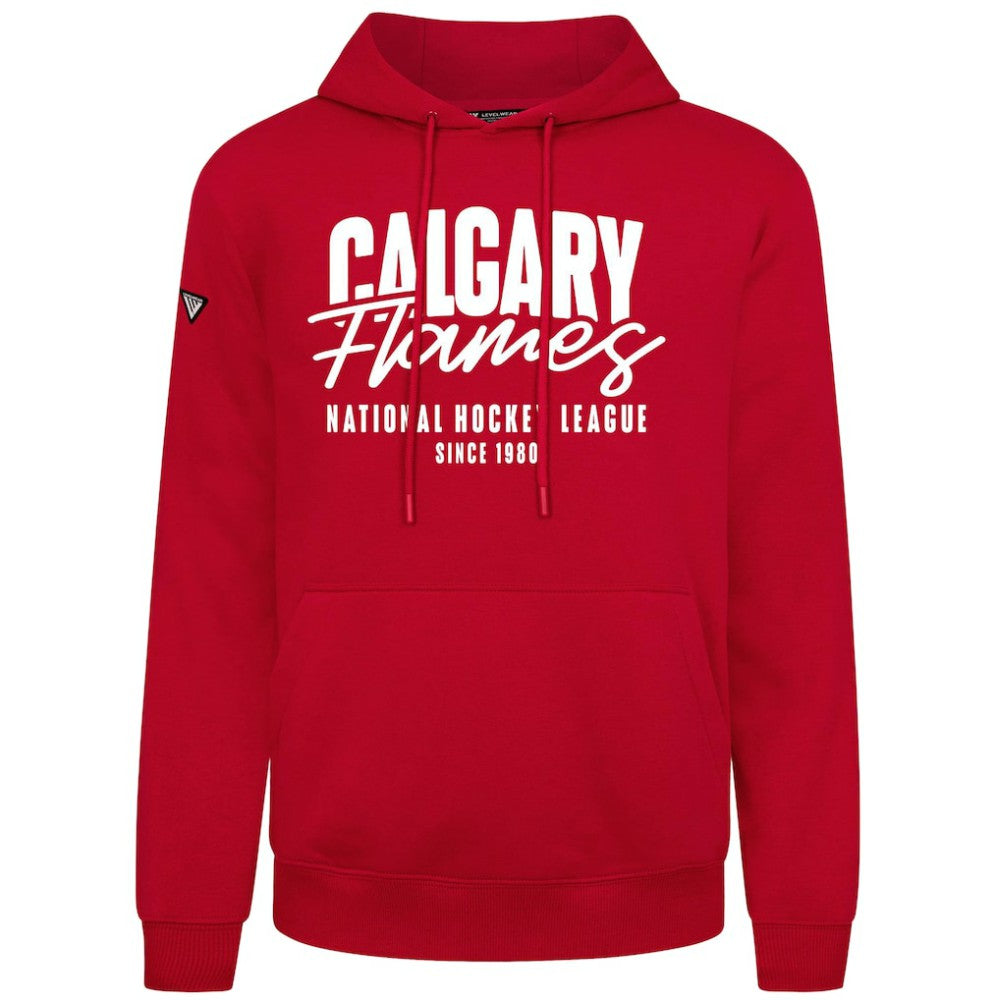 Calgary Flames Levelwear Podium Response Pullover Hoodie - Red - NHL 203092466