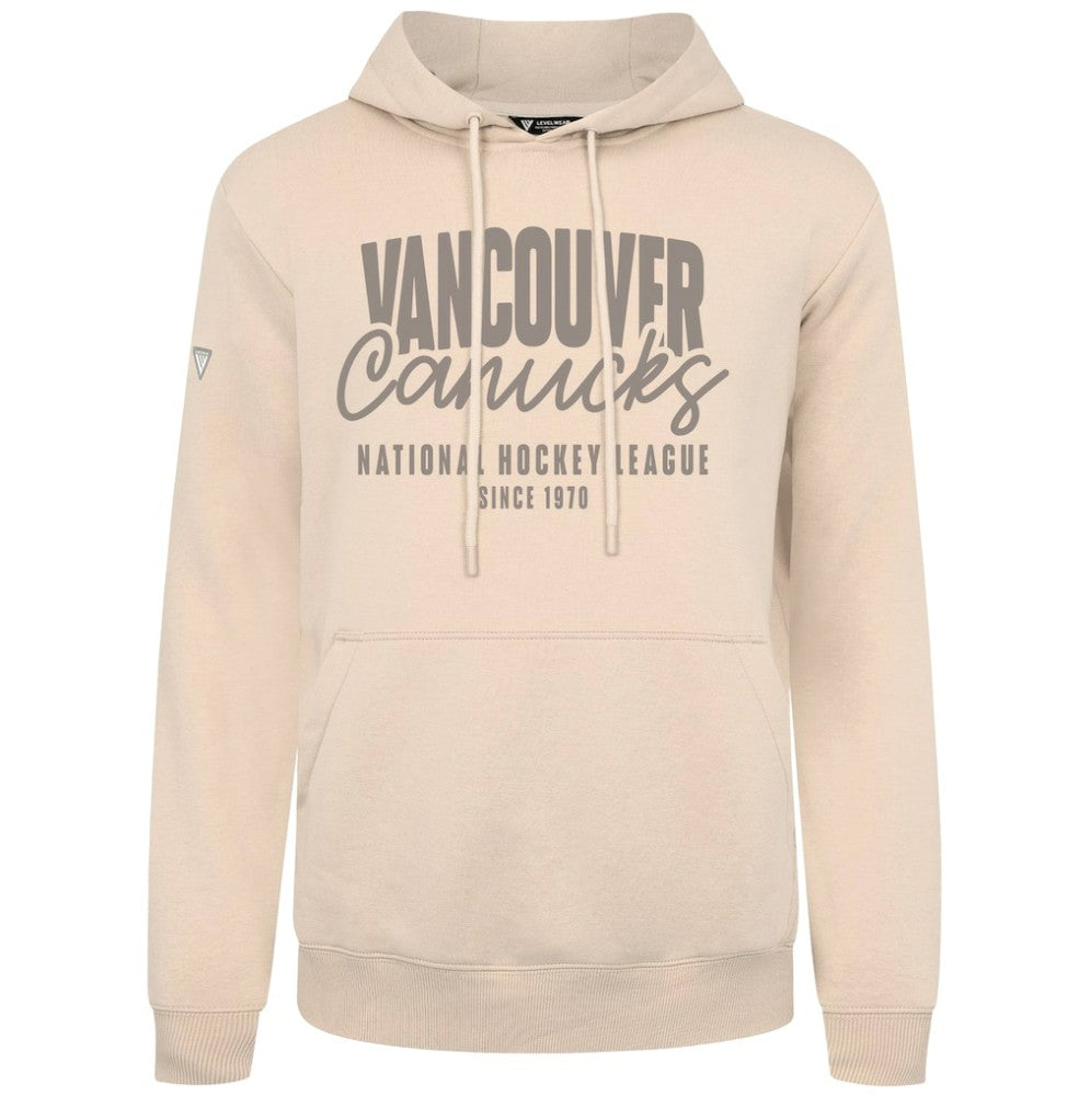 Vancouver Canucks Levelwear Podium Response Pullover Hoodie - Khaki - NHL 203092469