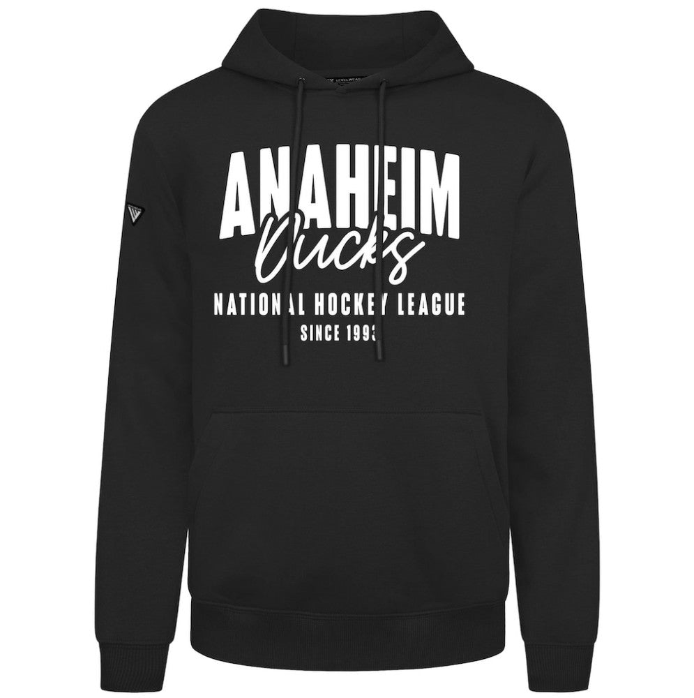 Anaheim Ducks Levelwear Podium Response Pullover Hoodie - Black - NHL 203092482