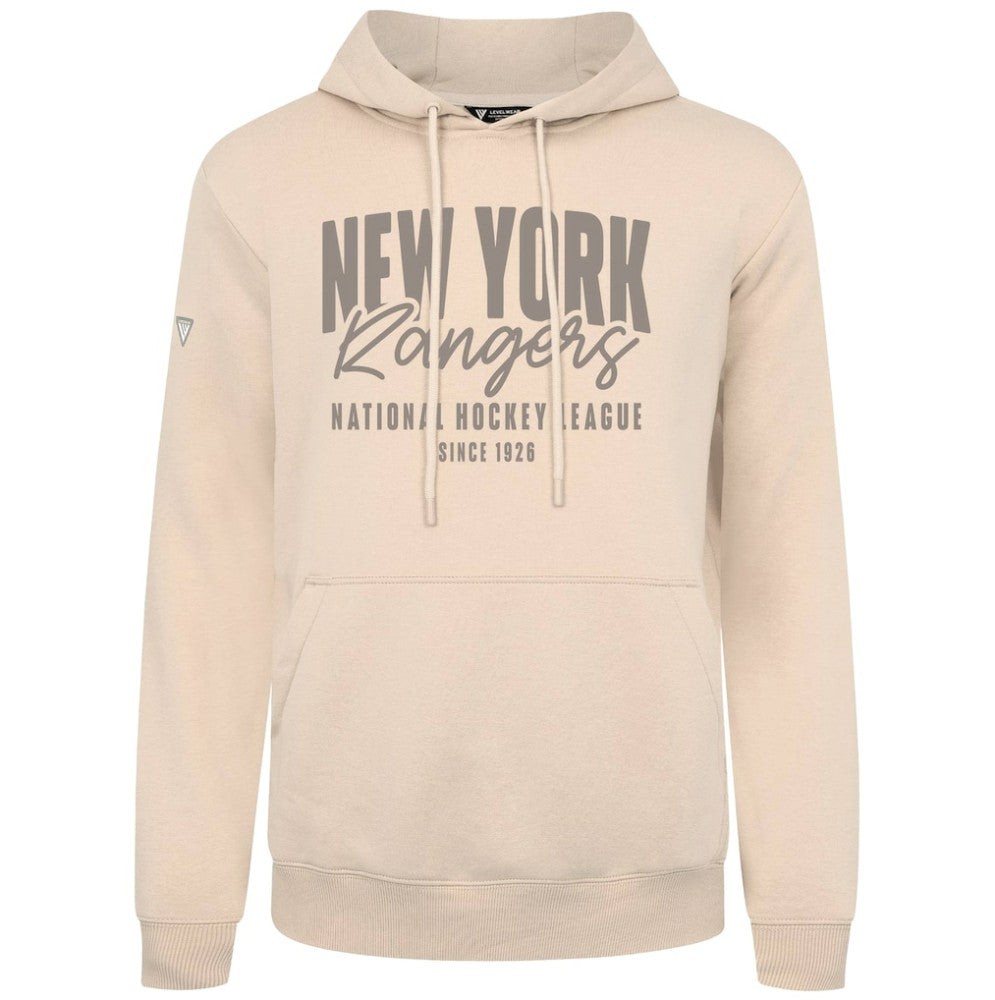 New York Rangers Levelwear Podium Response Pullover Hoodie - Khaki - NHL 203092484