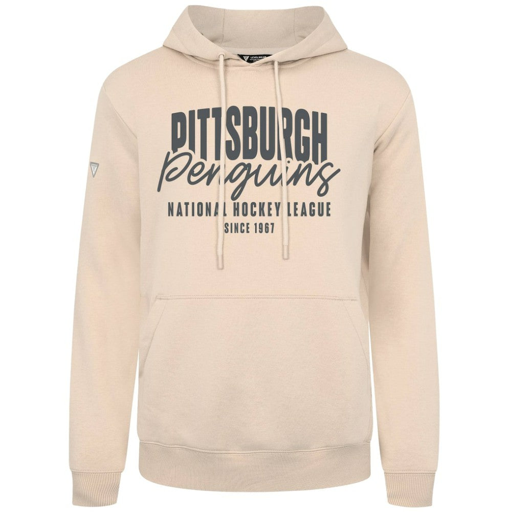 Pittsburgh Penguins Levelwear Podium Response Pullover Hoodie - Khaki - NHL 203092486
