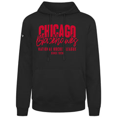 Chicago Blackhawks Levelwear Podium Response Pullover Hoodie - Black - NHL 203092501