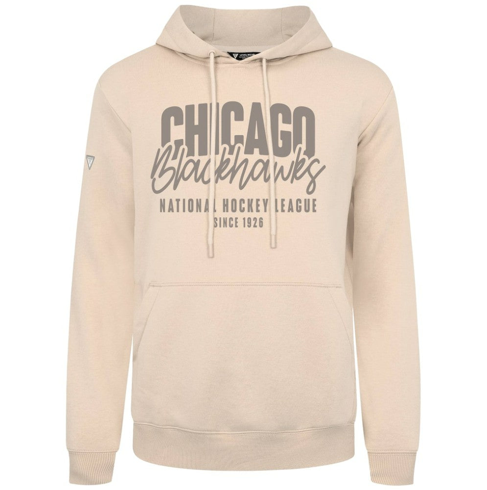 Chicago Blackhawks Levelwear Podium Response Pullover Hoodie - Khaki - NHL 203092504