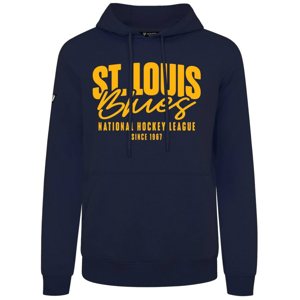St. Louis Blues Levelwear Podium Response Pullover Hoodie - Navy - NHL 203092505